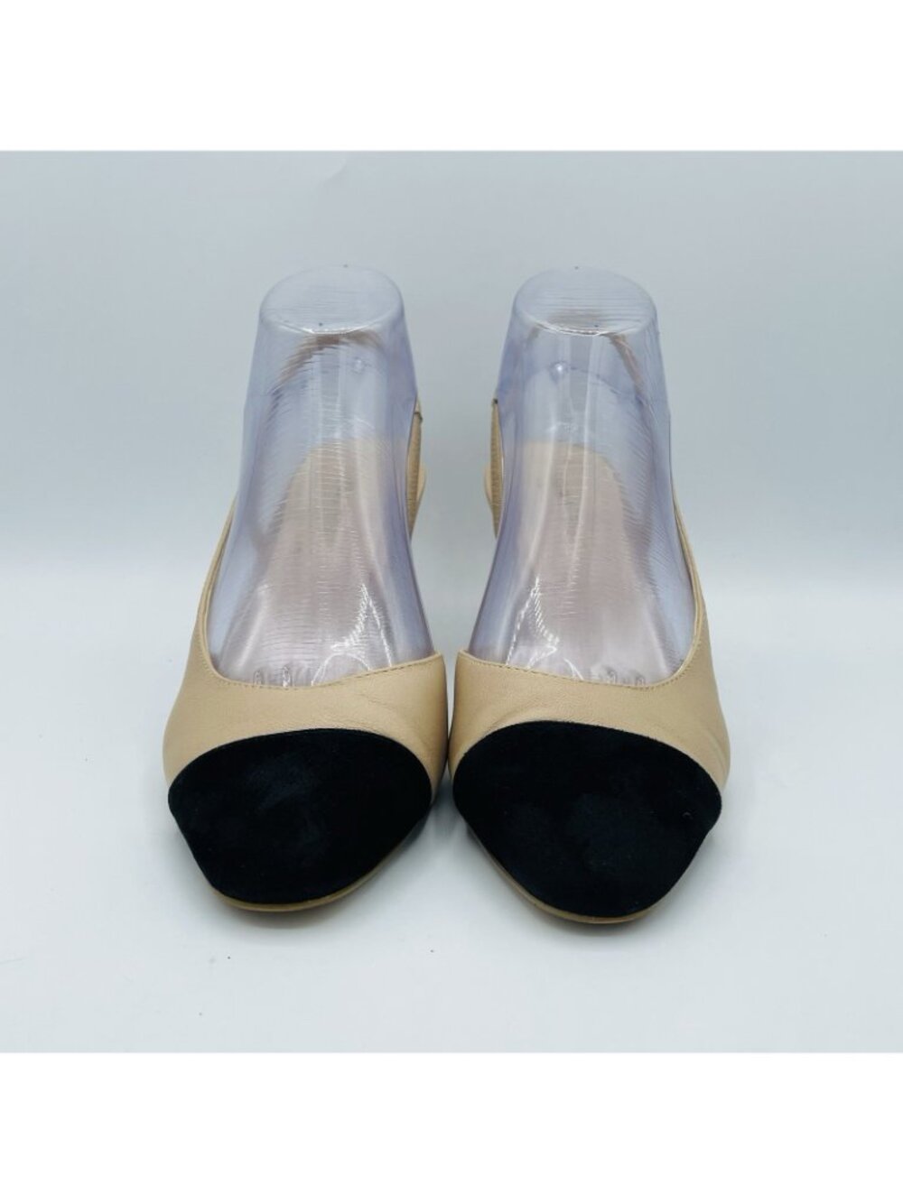 Ivanka Trump Shoes Womens Size 8.5 M Beige Liah Leather Slingback Heels Sandals - Picture 4 of 10
